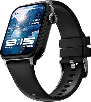 GOBOULT Newly Launched Drift2 Smart Watch 1.83'' HD Display,15 Days Battery Life, 150+Watchfaces, 500 Nits Brightness, AI Voice Assistant, SpO2 Monitoring (Carbon Black)