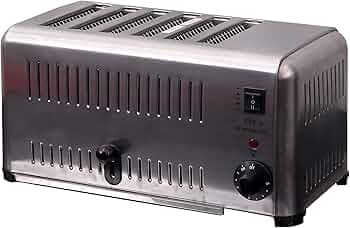 Malabar Bread Toaster Auto Pop Up, High Grade Stainless Steel pop-up Commercial Bread Toaster (6-Slice)