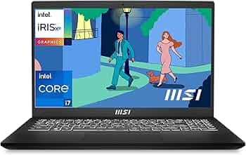 MSI Modern 15, Intel 12th Gen. i7-1255U, 38CM FHD 60Hz Laptop(16GB/512GB NVMe SSD/Windows 11 Home/MSO 2021/Intel Iris Xe Graphics/Classic Black/1.7Kg), B12MO-1006IN