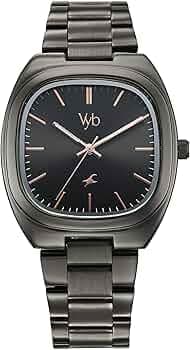 Fastrack Vyb Aviator Quartz Analog Gun Dial Metal Strap Watch for Men