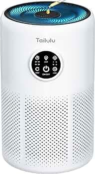 Air Purifiers for Pets in Home, Large Room Up to 1360 Sq.Ft, Tailulu D10 HEPA Air Purifiers for Bedroom with 15dB Sleep Mode, Air Filter for