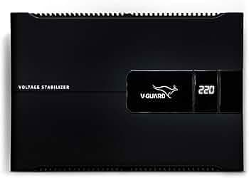 V-Guard Voltino Grand Digi TV Stabilizer | Applicable for Smart TVs up to 203 cm (80)+Set Top Box,Home Theatre/Gaming Console | 4 Ampere Capacity | Seven Segment Digital Display | Black
