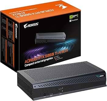 AORUS GeForce RTX™ 5060 Ti AI Box External Graphics Card, 16GB GDDR7, Thunderbolt™ 5, DLSS 5, Ray Tracing, Compact eGPU