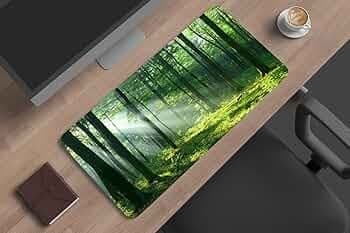 Gadgets WRAP Large 11x23inch Mouse Pad Desk Mat Anti-Slip Base Spill-Resistant for Laptop, MacBook, Gaming Computer - Sunrays in Woodland