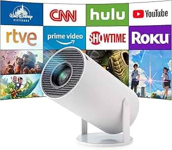 Astarama Mini Beamer 4K Home Cinema Projector with Android OS, 5G WiFi, BT5.0, Auto Keystone Correction, 130 Inch Display for Phone/PC/Lap/PS5/Xbox/Stick