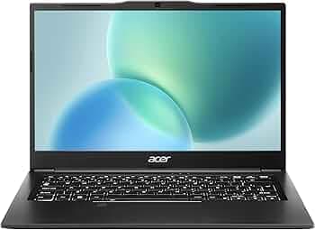 acer TravelLite Thin Laptop AMD Ryzen 3 5400U | 8GB RAM, 512GB SSD | 14" Full HD Anti-Glare Display | Windows 11 | MS Office | 1.34Kg | Black | 1 Year Warranty