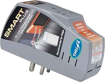 Smart Plug Fridge Protector 6A with Surge Protection Upto 4000 Volts | Grey