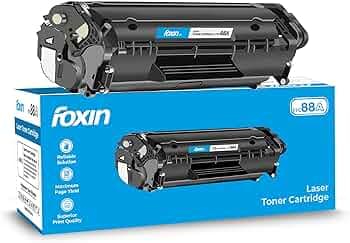 FOXIN FTC 88A/CC388A Black Laser Toner Cartridge Compatible for HP Laserjet Printer M1136, MFP, P1007, P1106, P1108, P1008, M1213nf, MFP, M126nw MFP, M1218nfs, M128fw MFP, M128fn , MFP, M226DW, M226DN
