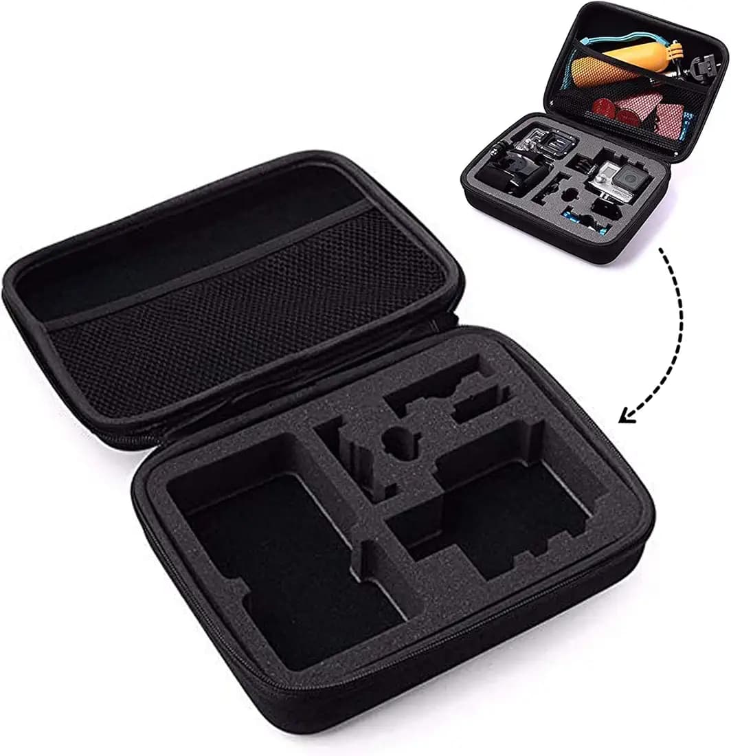 Yantralay Carrying Case for Accessories Compatible with Go Pro Hero 12/11/10/9/ 8/7/6/5, SJCAM, EKEN & All Other Action Cameras
