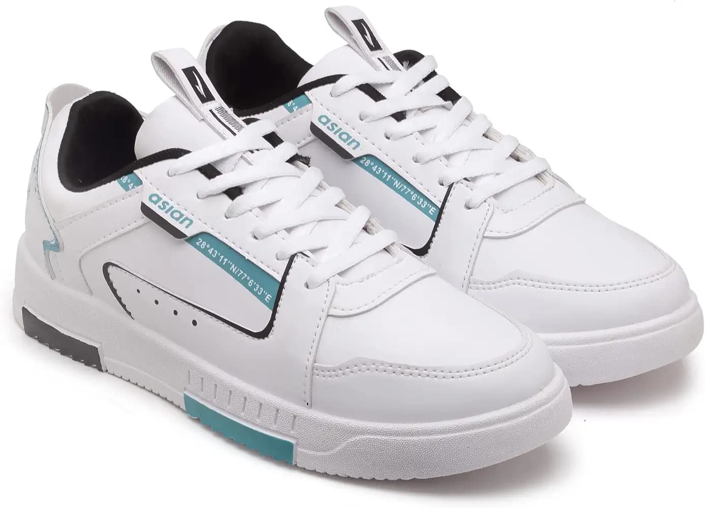 ASIAN Men's TARZAN-01 White Casual Sneaker Shoes with Synthetic Upper Lightweight Comfortable Mid Top Sneaker Shoes for Men's & Boy's