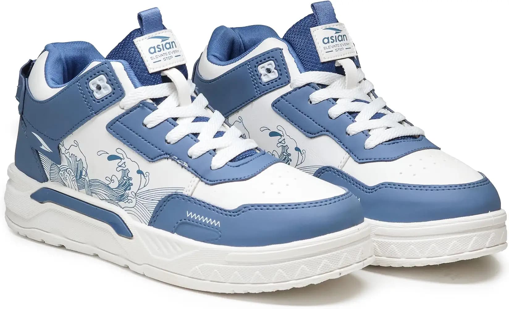 ASIAN Men NEXUS-11 Stylish Casual Mid Top Sneakers with Catchy Colours and Trendy Design with Laces for Men & Boys | Perfect for Wearing to Outings, and Comfortable All-Day Use, Stylish and Durable