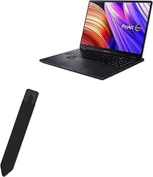 BoxWave Stylus Bag Compatible with ASUS ProArt Studiobook 16 (H7604) - Stylus Pouch, Self-Adhesive Portable Stylus Pen Holder for ASUS ProArt Studiobook 16 (H7604) - Black