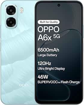 Oppo A6X 5G (Ice Blue, 4GB RAM, 128GB Storage) with No Cost EMI/Additional Exchange Offers