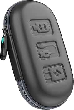 AirCase C41 Earphone Case Pouch & Travel Organizer for Earphone, Pen Drives, Memory Card, Data Cable (Grey Zip)