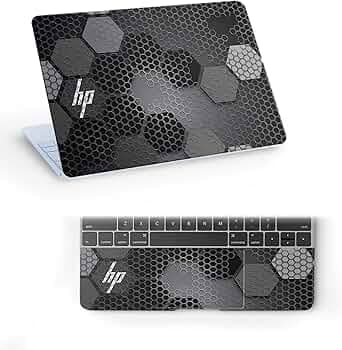 Pattern H12 Top+Wrist Pad Vinyl Laptop Skin/Sticker/Cover for 15 to 15.6 Inches Laptops Laminated-Removable-HD Quality Compatible for Hp.(15x10 Inches)