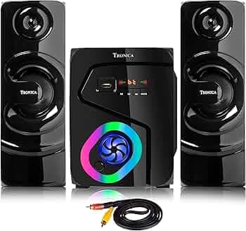 TRONICA BT-333 Bluetooth Home Theater with Powerful Sound, Bass System, Excellent Clear FM Radio, Remote Control, Aux-in Port, USB/SD/Smart TV Support 35 W