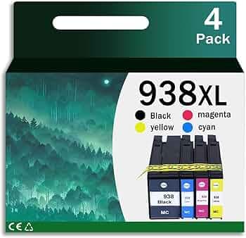 938e Combo Ink Cartridge Compatible with OfficeJet Pro 9120b,9120e,9130e,9130b,9730,9730e,9720,9720e,9117b,9110b,9130,9130b,9120,9120b,9110b,9122e Printer (1SET)