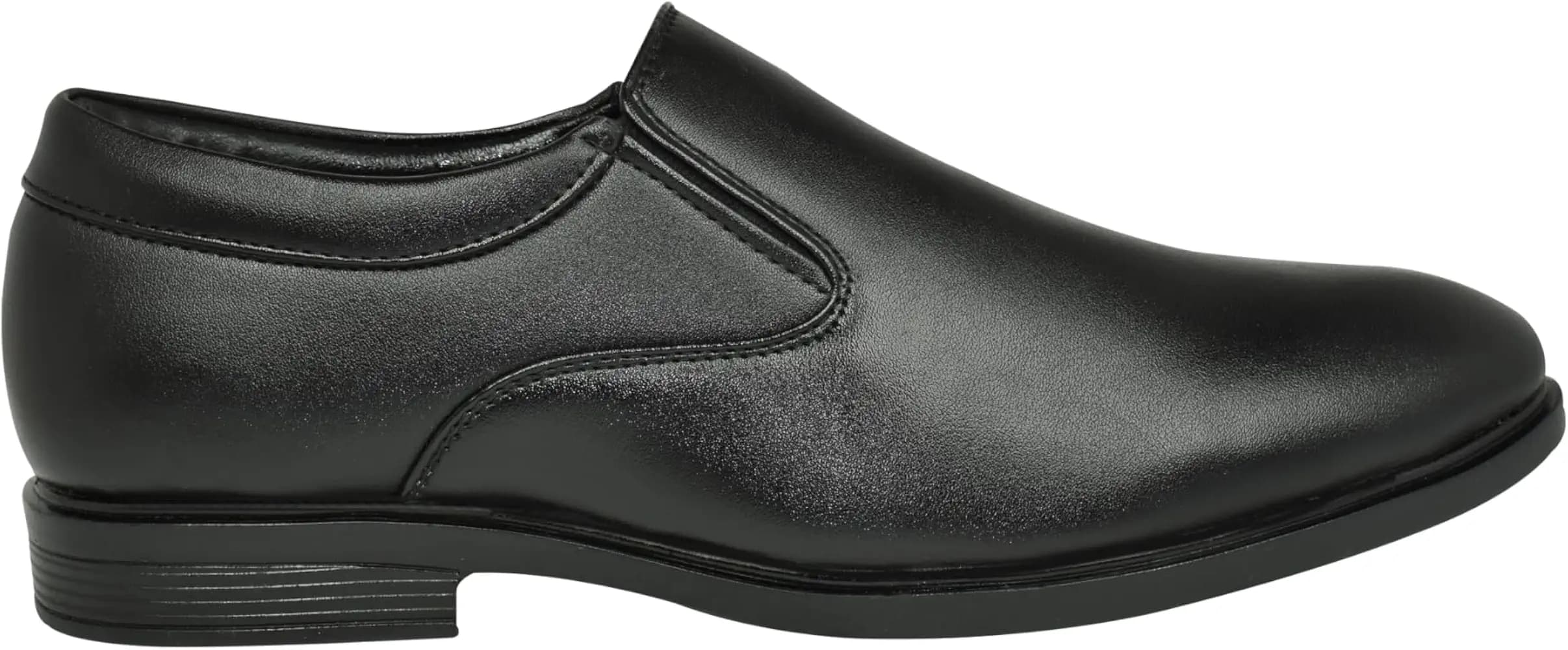 AJANTA Men’s Slip-On Formal Shoes | Synthetic Office & Business Wear Shoes for Men (Black)