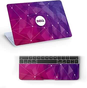 Pattern D8 Top+Wrist Pad Vinyl Laptop Skin/Sticker/Cover for 15 to 15.6 Inches Laptops Laminated-Removable-HD Quality Compatible for Dell (15x10 Inches)