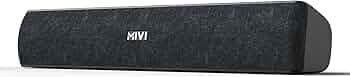 Mivi Fort S16 Soundbar with 16W Powerful Audio, 2.0 Channel Surround Sound, Dual in-Built Speakers, Multiple Connectivity Options, Up to 6H Playtime, Portable & Made in India Soundbar for TV