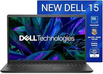 Dell 15 Laptop, 14th Gen Intel Core 3 100U Processor, 16GB DDR4, 512 SSD, Intel UHD Graphics, 15.6" NT FHD 120Hz IPS AG 250 nit Display, Win 11 + Office H&S 2024, Carbon Black, Thin & Light- 1.63Kg