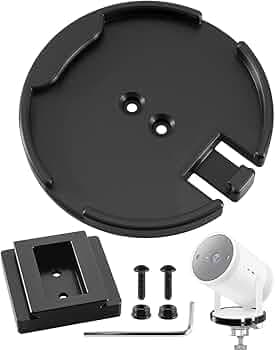 Projector Tripod Mount Fits for Samsung Freestyle Gen 1 & Gen 2, Anti-Vibration Adjustable Stand Holder, All-Angle Stable Support for Home Theater Outdoor Movies Camping & Events