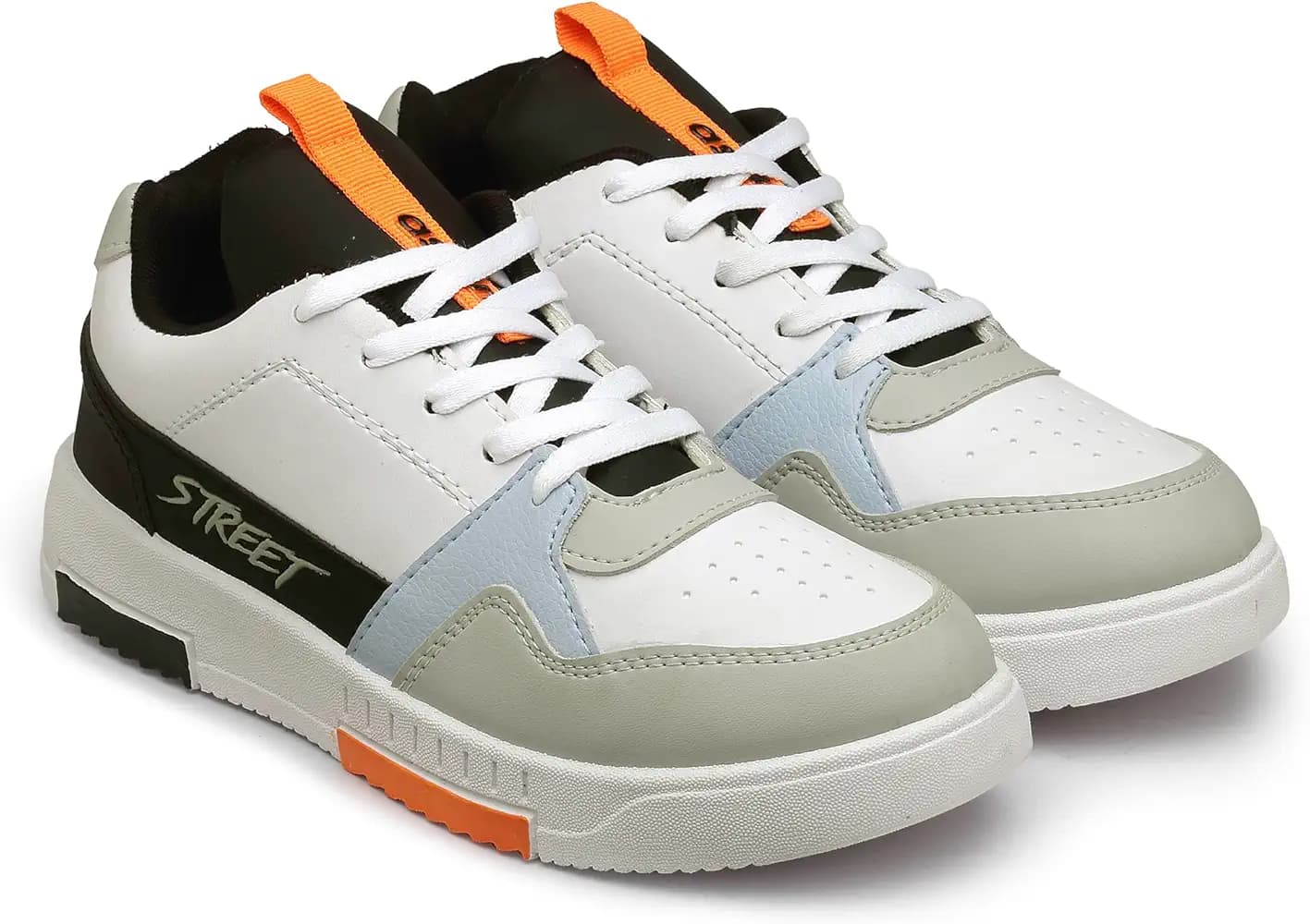 ASIAN Men's White Casual Sneaker Shoes with Synthetic Upper Lightweight Comfortable Mid Top Sneaker Shoes for Men's & Boy's Tarzan-05