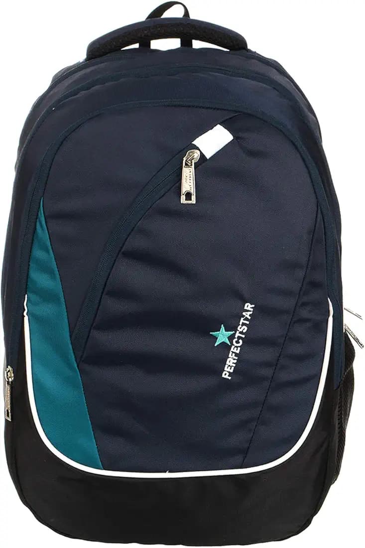 perfect star Casual Backpacks for men 15.6 -Inch Laptop Office School Travel Business Backpack (Navy Blue, Polyester)