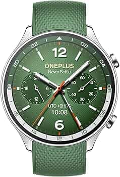 OnePlus Watch 2R with Wear OS 4 by Google,Snapdragon W5 Chipset,Upto 100hrs Battery Life,1.43’’ AMOLED Display,100+ Sports Mode,Dual Frequency GPS,5 ATM,IP68 & BT Calling [Forest Green]