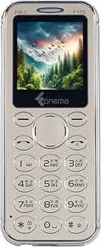 Foneme F115 Slim & Stylish Dual Sim |Keypad Mobile| with 1.44" Display | BT Dialer| Card Phone|Voice Changer|Auto Call Recording|Long Lasting Battery|FM|Camera|Feature Phone| Gold