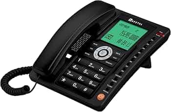 Beetel M95 CLI Landline with 16 Digit Large LCD Display,Two-way Speaker Phone,LED indication,8 single & 10 Double touch Memory,Ringer Vol control,Alarm,Baby Call Function,Desktop/Wall Mountable(Black)