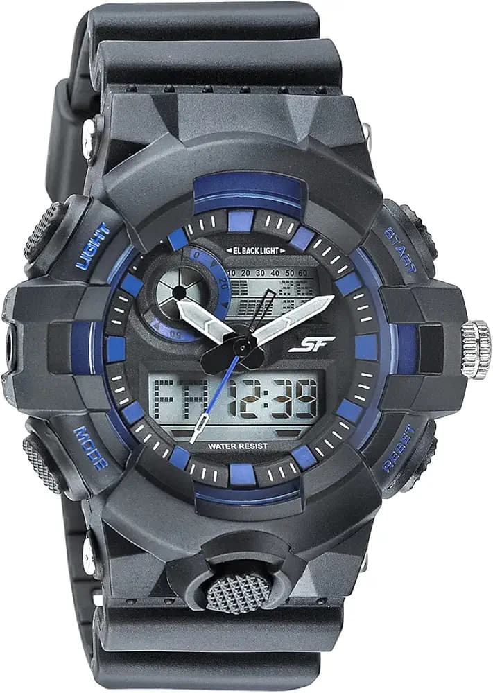 SF Hustler Analog-Digital Dial Men's Watch with Night Vision Backlight, Dual time & Alarm Feature Manufactured by Titan Company Ltd
