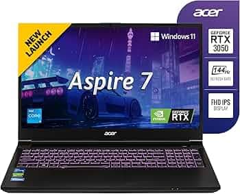 acer Aspire, 13th Gen, Intel Core i5-13420H Processor, 16 GB, 512 GB, 15.6"/39.62 cm, Windows 11 Home, Obsidian Black, 1.99kg, A715-79G, Thin and Light Laptop