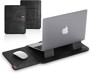 Nillkin Laptop Sleeve 15.6 Inch,Pu Leather Laptop Sleeve With Stand For Hp Dell 15.6 Asus,Vivobook 15,Dell Latitude,Ideapad 3,Razer 15" Acer Aspire 5,For Samsung Chromebook,Bag Case(Black)