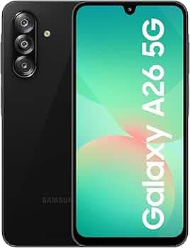 Samsung Galaxy A26 5G (Awesome Black, 8GB, 128GB) | Awesome Intelligence: Circle to Search, Intelligent Editing | Awesome 50MP Triple Camera | IP67