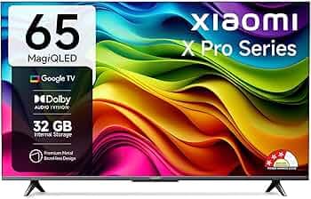 Xiaomi 164 cm (65 inches) X Pro QLED Series Smart Google TV L65MA-SIN 4K Ultra HD(Black)