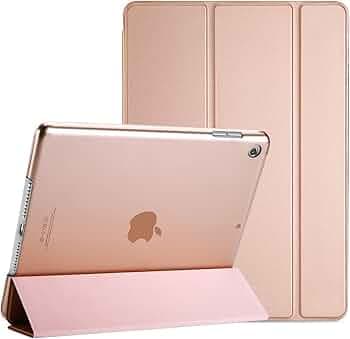 MOCA Case for iPad 9 9th 8 8th 7 7th Generation 10.2" inch 2021 2020 2019 Launch A2603 A2604 A2605 A2270 A2428 A2429 A2430 A2197 A2198 A2200 iPad Smart Flip Cover Case (Rose Gold)