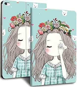 MOCA [Flexible Back] Case for 10.2 inch iPad 9th 8th 7th Generation 10.2" iPads 2021 2020 2019 Launch A2603 A2604 A2605 A2270 A2428 A2429 A2430 A2197 A2198 A2200 Flip Cover (Flower Girl!)