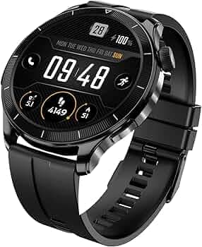 Boat Chrome Eon, Premium Metal Body, 1.43” (3.63 cm) AMOLED Round Display, AI Coach Health Insights, Advanced S1 Processor, Auto Heart Rate, HRV, VO2 Max, Smart Watch for Men & Women (Active Black)