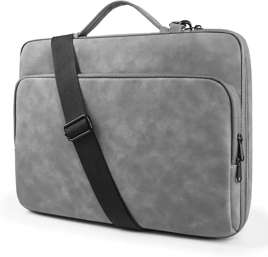 MOCA Unisex Laptop Shoulder Bag With Handle for 15/15.6/16 inch Laptops Case Compatible with MacBook Pro 16 & Most Popular 15 Inch Laptop,Notebooks,Spill-Resistant Briefcase (Grey, 15.6)