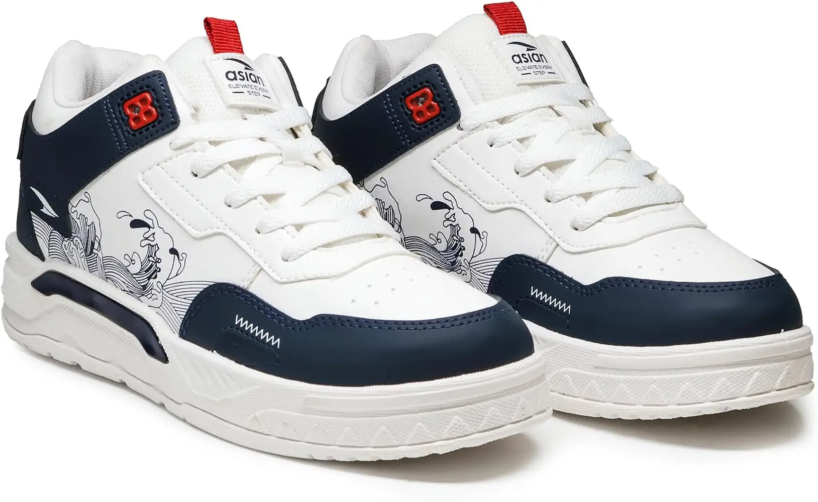 ASIAN Men NEXUS-11 Stylish Casual Mid Top Sneakers with Catchy Colours and Trendy Design with Laces for Men & Boys | Perfect for Wearing to Outings, and Comfortable All-Day Use, Stylish and Durable