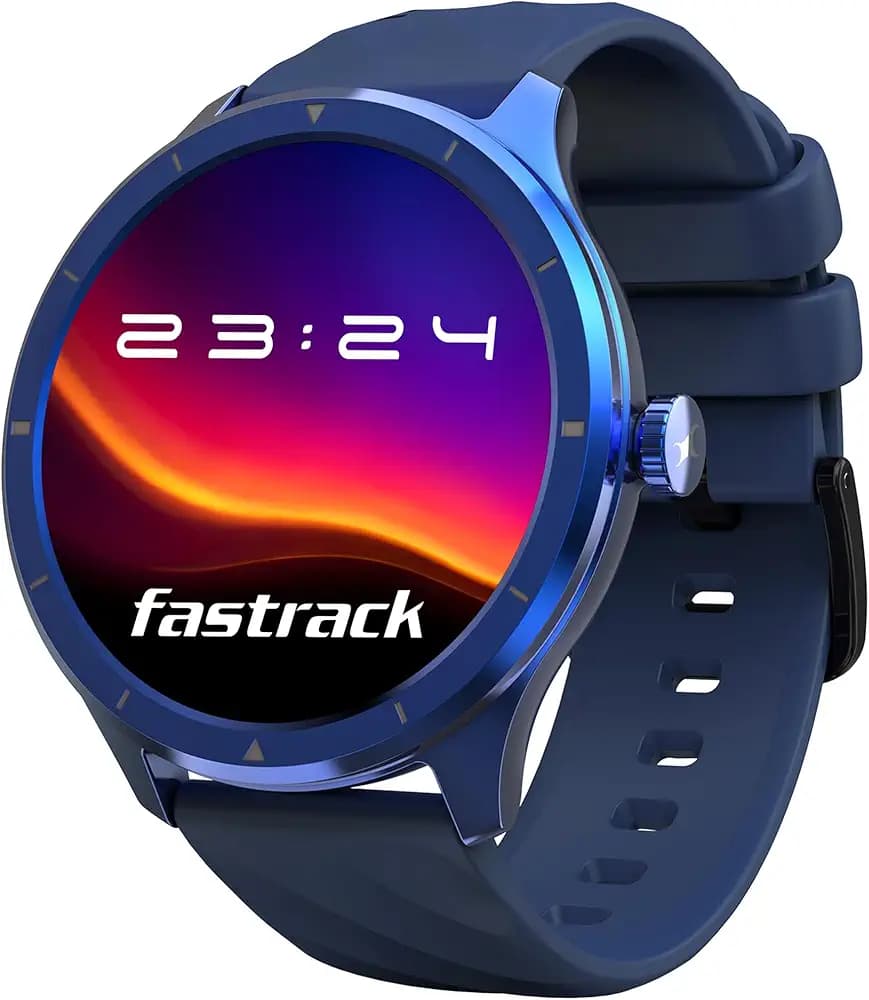 Fastrack FR2 Smart Watch, 1.38" UltraVU HD Display, Blazing Fast UI, Working Crown, AI Voice Assistant, IP68 Water & Dust Resistant, Health Suite, BT Calling, Smartwatch for Men & Women (Blue)