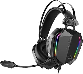 TAG Gamerz Titan RGB Black Over-Ear Gaming Wired Headphone | Soft Ear Cups | 50mm Neodymium Driver | 3.5mm Audio | 2m Cable | Flexible Mic for Calling | Suspension Headband | 3.5mm + USB Connector