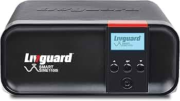 Livguard SMART SINE 1100i Inverter for Home, Office & Shops | 900VA/12V Pure Sinewave | Supports 1 Inverter Battery | Multi Function LCD Display with WiFi connectivity and Mob App Control