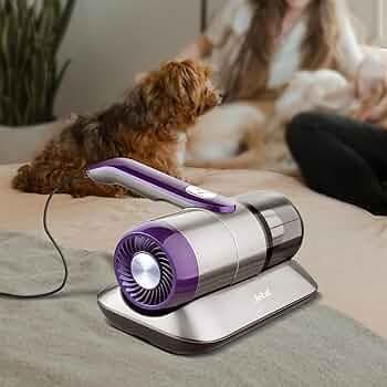 UV Mattress Vacuum Cleaner – Handheld Dust Mite Remover with HEPA Filter, Double Vibration, Powerful Suction – Bed, Sofa & Pet Hair Cleaner for Allergy Relief