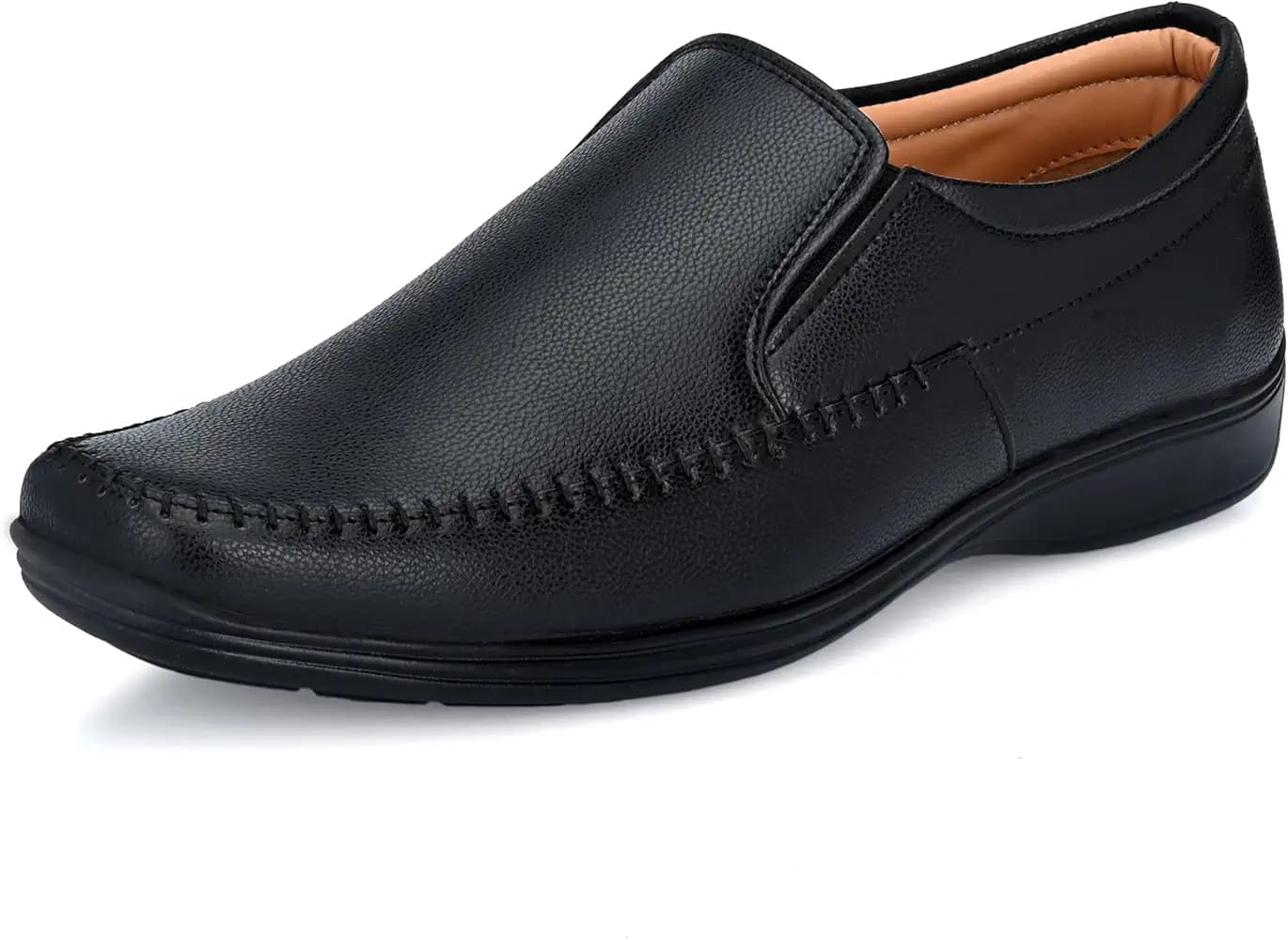 Centrino Men's Formal Shoes | Handmade Stitch Formal Slip-On Shoes | Versatile Comfort and Quality | Perfect for Casual and Formal Wear | Premium Craftsmanship, Simple Yet Elegant Design (8620)