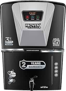 Proven Jupiter RO Water Purifier for Home, 12L | RO+UF+UV with Copper, Zinc & Alkaline, TDS Adjuster, ISI Certified, Borewell & Hard Water