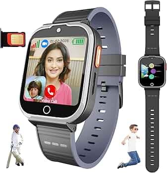 SPIKY Cyclops Kids Smartwatch | WiFi, Geo Fencing, Video Call, Voice Call, SOS | Best for Kids Boys & Girls | Suitable for 4 to 14 Years | 4G Calling GPS Watch with IP67 Waterproof (Black)