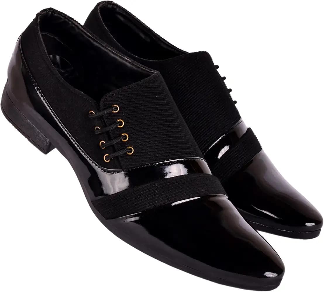 AADI Men's Black Synthetic Leather Derby Formal Shoes MRJ1290_06