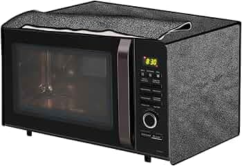The Furnishing Tree microwave oven cover compatible for LG 32 Liters Convection MJEN326UIW,MJEN326PKW,MJEN326UL,MJEN326SFW, Waterproof, Dustproof, Cover Size In CM: (54x53x33), Sand Pattern Grey